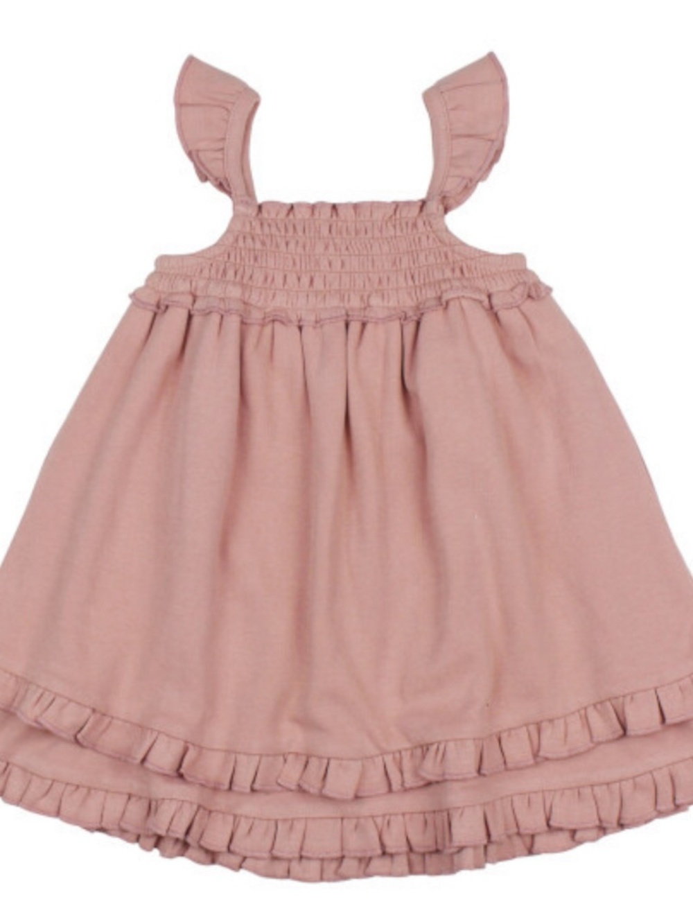 L'ovedbaby Mauve Smocked Summer Dress Organic Cotton Size 18-24 months NWT